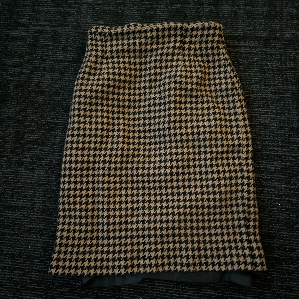 Vintage Houndstooth Pencil Skirt
